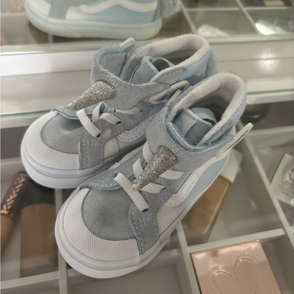 Vans Kids Sneakers - Light Blue and White